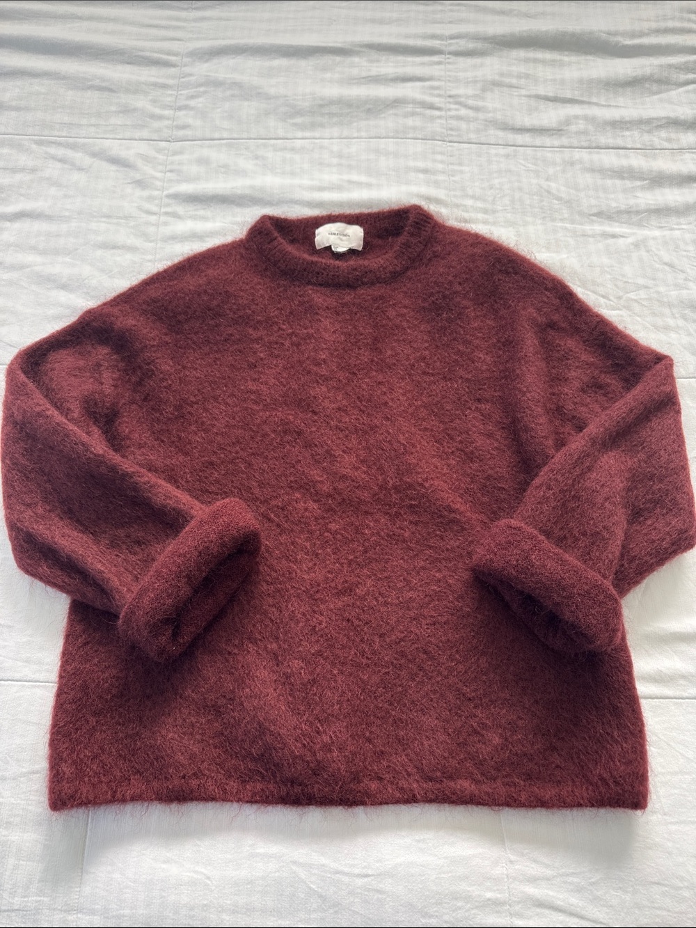 H&M edition burgundy mohair sweater